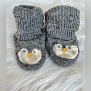 Janie and Jack | Penguin Crib Shoes | Size 3 *RARE*